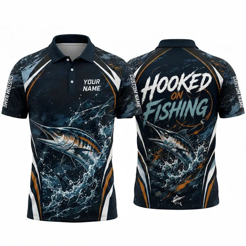 Hooked on Fishing Personalized Apparel