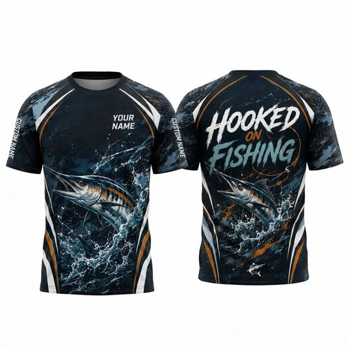 Hooked on Fishing Personalized Apparel