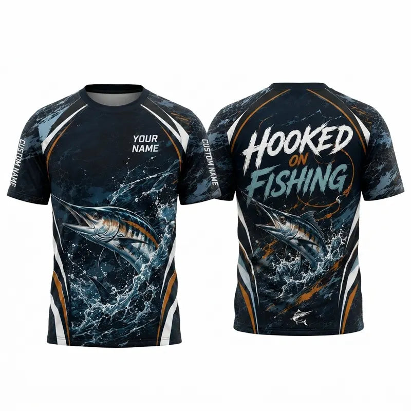 Hooked on Fishing Personalized Apparel