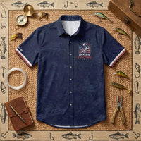 Hooked on Freedom Patriotic Fishing Hawaiian Shirt