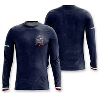Hooked on Freedom Patriotic Fishing Long Sleeve Shirt