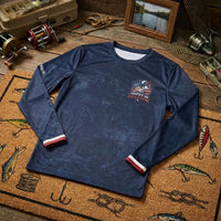 Hooked on Freedom Patriotic Fishing Long Sleeve Shirt