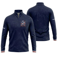 Hooked on Freedom Patriotic Fishing Polo Long Sleeve Shirt