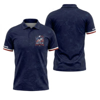 Hooked on Freedom Patriotic Fishing Polo Shirt