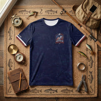 Hooked on Freedom Patriotic Fishing T-Shirt