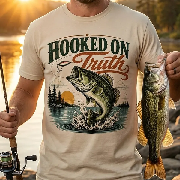 Hooked on Truth Bass Fishing T-Shirt – Vintage Angler Tee