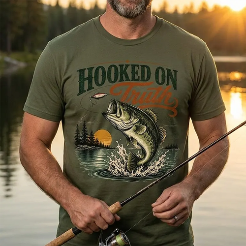Hooked on Truth Bass Fishing - Vintage Angler Tee T-Shirt