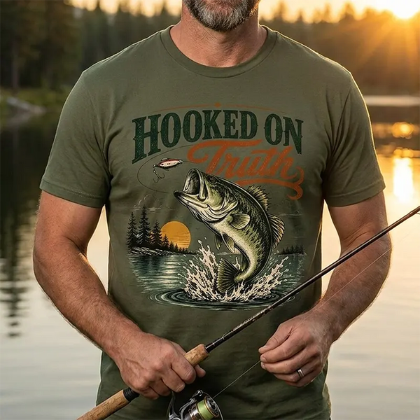 Hooked on Truth Bass Fishing T-Shirt – Vintage Angler Tee