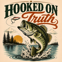 Hooked on Truth Bass Fishing T-Shirt – Vintage Angler Tee