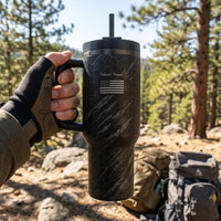 Hunt Wild Hex Camo USA 40oz Handled Tumbler