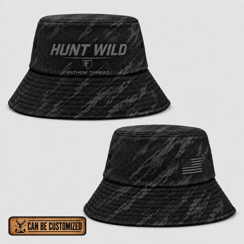 Hunt Wild Hex Camo USA Bucket Hat