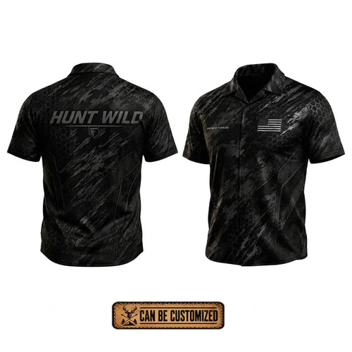 Hunt Wild Hex Camo USA Hawaiian Shirt