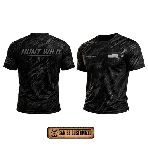 Hunt Wild Hex Camo USA T-Shirt