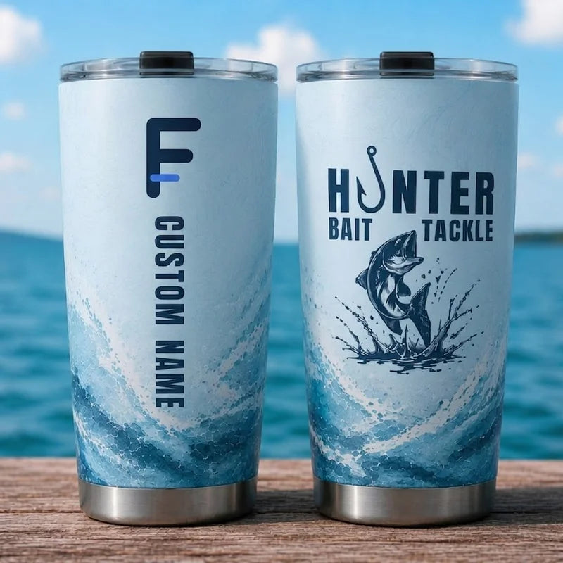 Hunter Bait & Tackle Personalized Fishing Tumbler