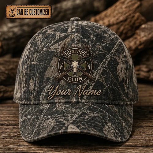 Personalized Hunting Club Realtree Camo Embroidered Cap
