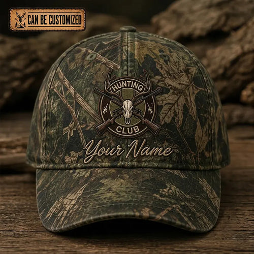 Personalized Hunting Club Realtree Camo Embroidered Cap