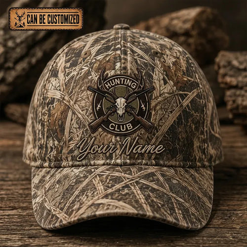 Personalized Hunting Club Realtree Camo Embroidered Cap