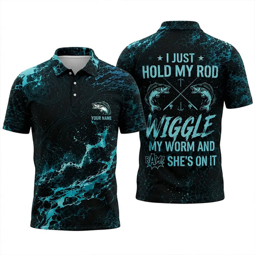 I Just Hold My Rod Wiggle My Worm Bass Fishing Apparel