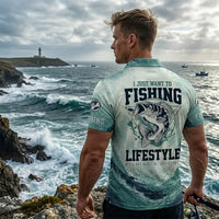 I Just Want To Fishing Lifestyle Polo Shirt