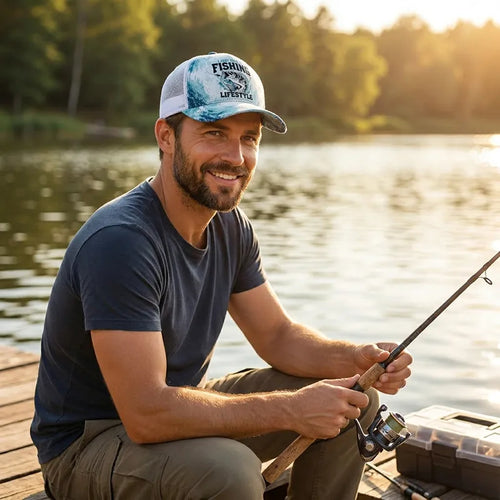 I Just Want To Fishing Lifestyle Trucker Hat