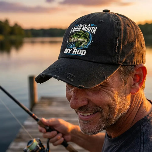 I Love A Large Mouth On My Rod Fishing Classic Cap