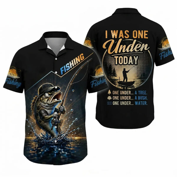 I Was One Under Today Bass Fishing Hawaiian Shirt