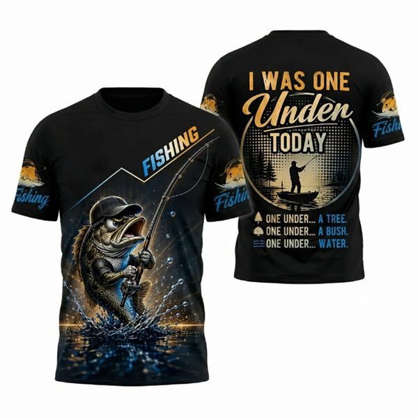 I Was One Under Today Bass Fishing T-Shirt
