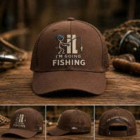 I'm Going Fishing Embroidered Cap