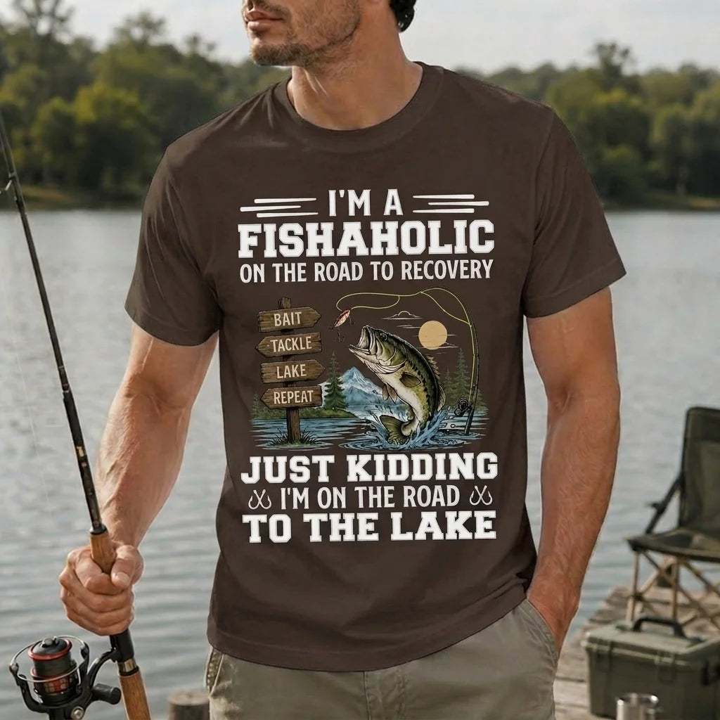 I'm a Fishaholic Funny Fishing T-Shirt