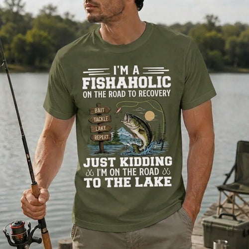 I'm a Fishaholic Funny Fishing T-Shirt