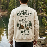 I've Got Camping In My Soul And Jesus In My Heart Bomber Jacket