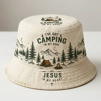 I've Got Camping In My Soul And Jesus In My Heart Bucket Hat