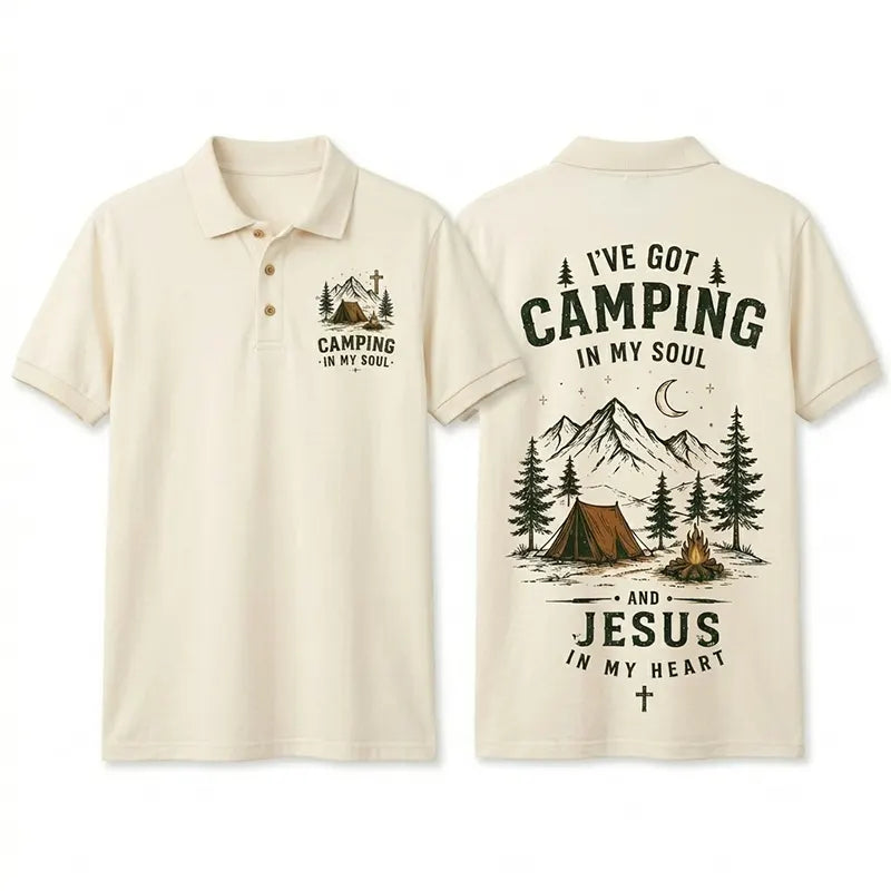 I've Got Camping In My Soul And Jesus In My Heart Polo Shirt