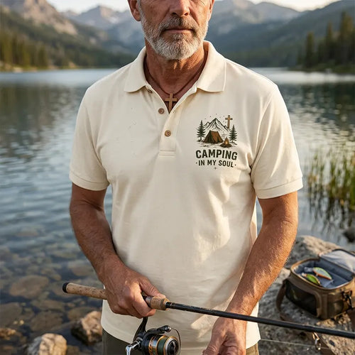 I've Got Camping In My Soul And Jesus In My Heart Polo Shirt