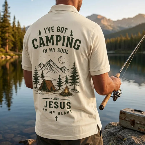 I've Got Camping In My Soul And Jesus In My Heart Polo Shirt