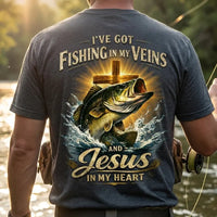 I've Got Fishing In My Veins And Jesus In My Heart T-Shirt