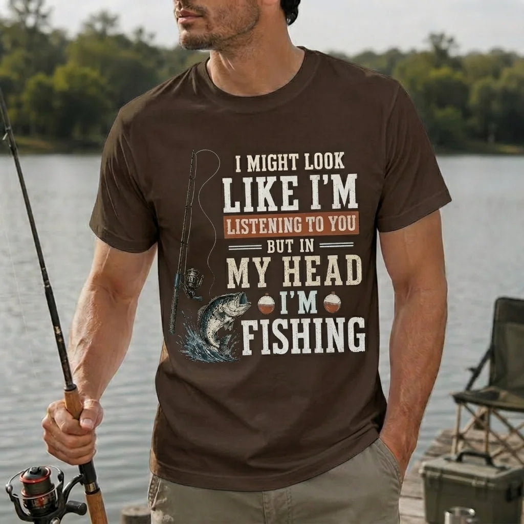 In My Head I'm Fishing T-Shirt 2026