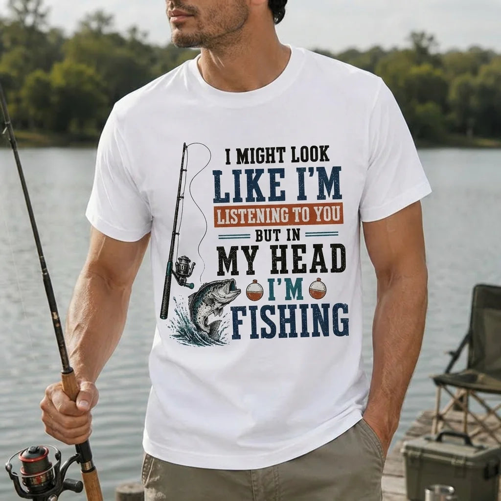 In My Head I'm Fishing T-Shirt 2026