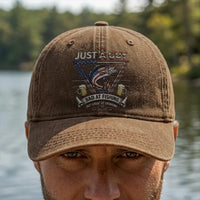 Just A Guy Bad At Fishing Embroidered Cap