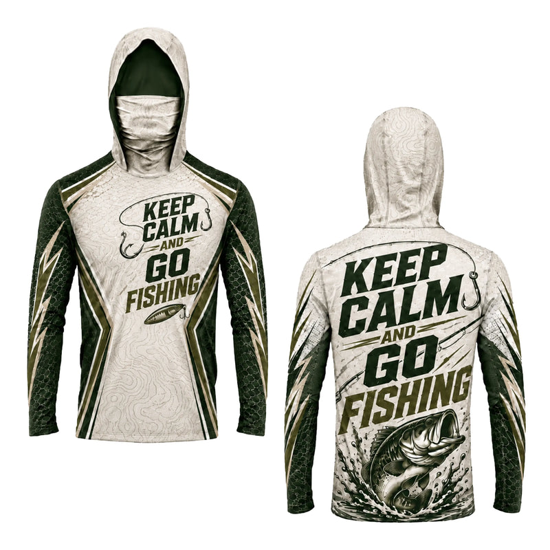 Keep Calm and Go Fishing Long-Sleeve Sun Protection Shirt