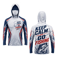 Keep Calm and Go Fishing Long-Sleeve Sun Protection Shirt