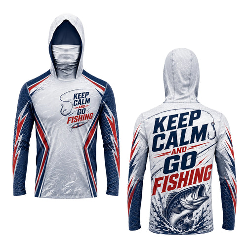 Keep Calm and Go Fishing Long-Sleeve Sun Protection Shirt
