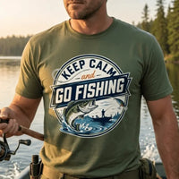 Funny Keep Calm and Go Fishing for Fisherman T-Shirt
