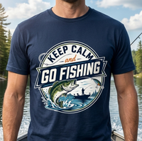 Keep Calm and Go Fishing T-Shirt for Fishing Lovers