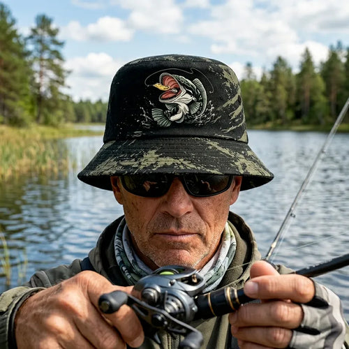 Largemouth Bass Camo Bucket Hat