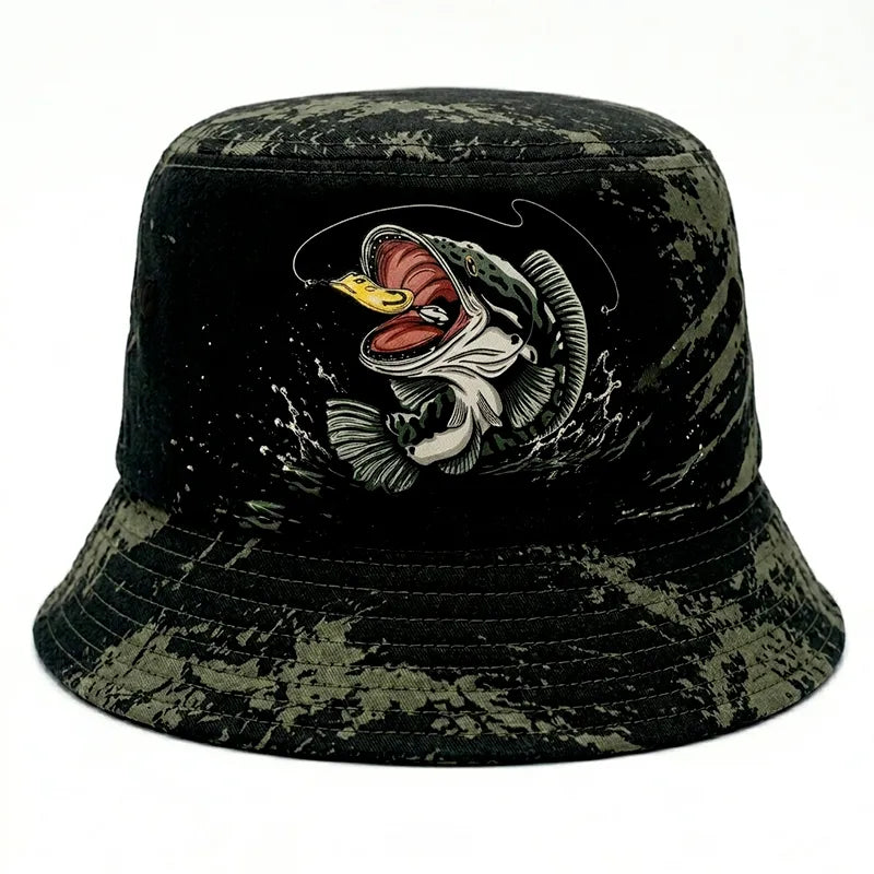 Largemouth Bass Camo Bucket Hat