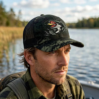 Largemouth Bass Camo Trucker Hat