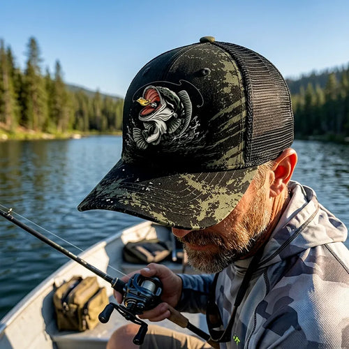 Largemouth Bass Camo Trucker Hat
