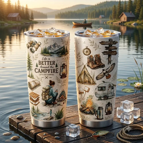 Life Is Better Around the Campfire Camping Tumbler