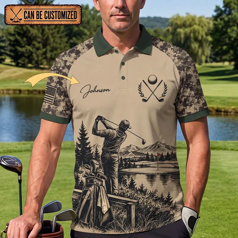 Live To Golf Golf To Live Military Golf Polo Shirt 2026